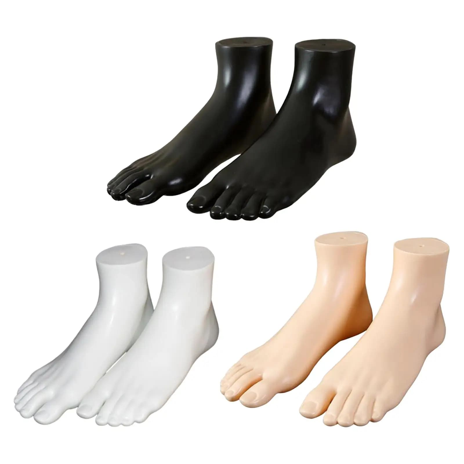 Piedi di manichino in PVC calzini per piedi femminili espositore puntelli braccialetto alla caviglia piede per calza corta sandalo anelli per dita negozio controsoffitto