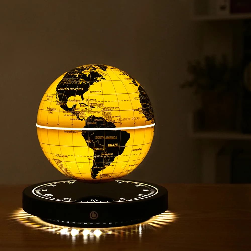 Globo a levitazione magnetica 3D luminoso auto 360 gradi rotante luce notturna Led terra lampada galleggiante ufficio Desktop studente regalo