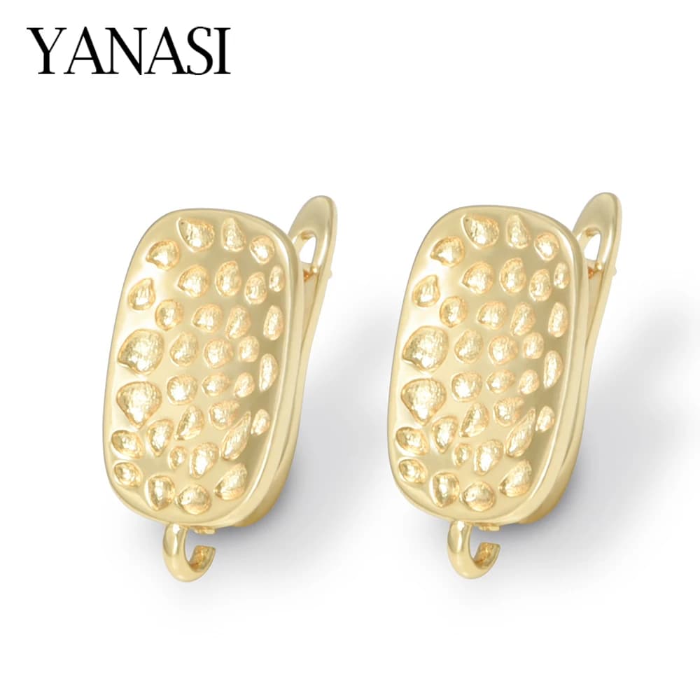 NEW 18K Gold Plated Big Size Earring HooksBrass Shvenzy Earwire Fixtures Basic Fasteners Earring Clasps Findings Wholesale