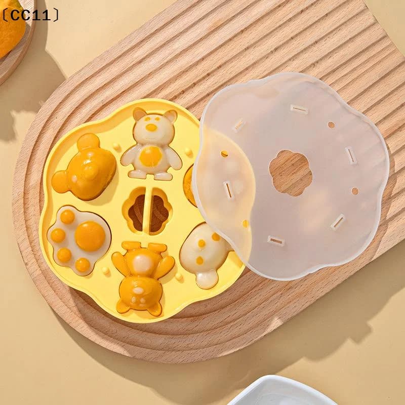 Silicone cake mold, for the preparation of complementary foods for children, heat-resistant, suitable for steam cooking, boiling, air fryer, kitchen accessories circumc 11 processes