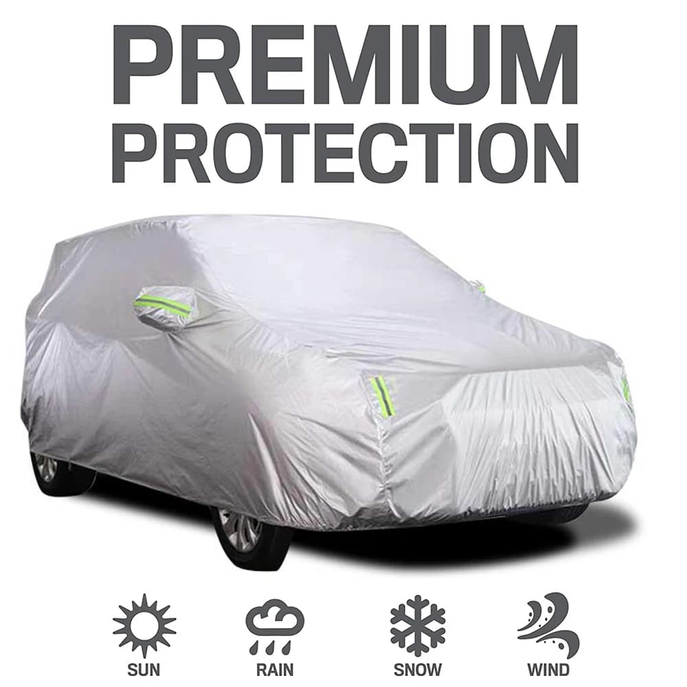 Copertura per auto Coperture complete con striscia riflettente Protezione solare antipolvere resistente ai graffi UV per auto d'affari 4X4/SUV