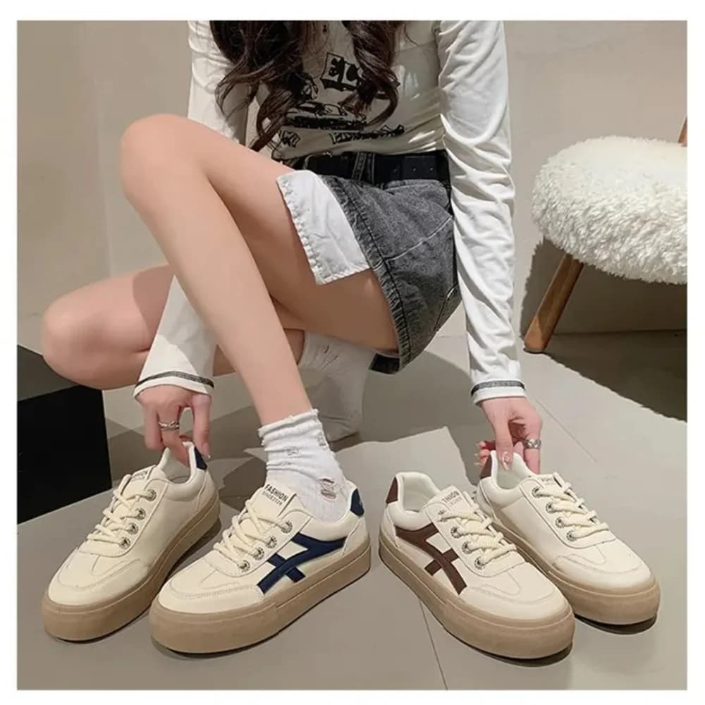 White shoes, versatile sports shoes, casual board shoes, student women's shoes