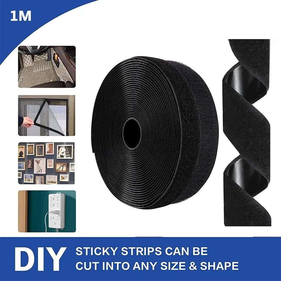 Nastro in velcro da cucire 1-25M, strisce in tessuto di nylon non adesive con gancio e anello per accessori fai da te, 20-50mm