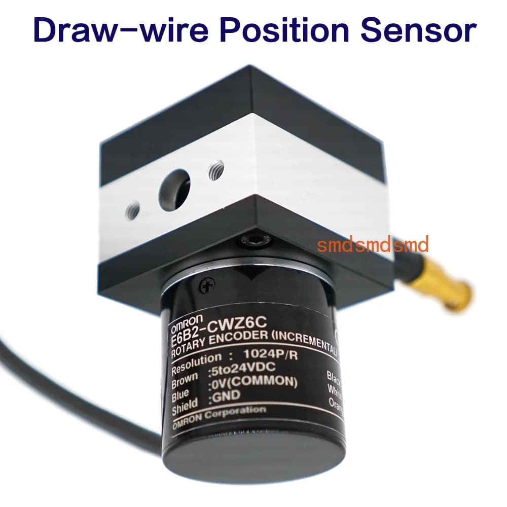 Encoder a fune lineare con sensore di spostamento a filo da 1000 - 5000 mm E6B2 - Efficace uscita NPN PNP ad alta precisione
