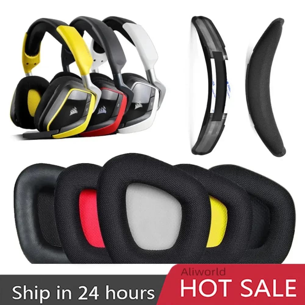 Memory Foam ear cushion lining for Corsair Void RGB Elite Headphones Wireless Headphones Toy Bearings Dropshipping Band