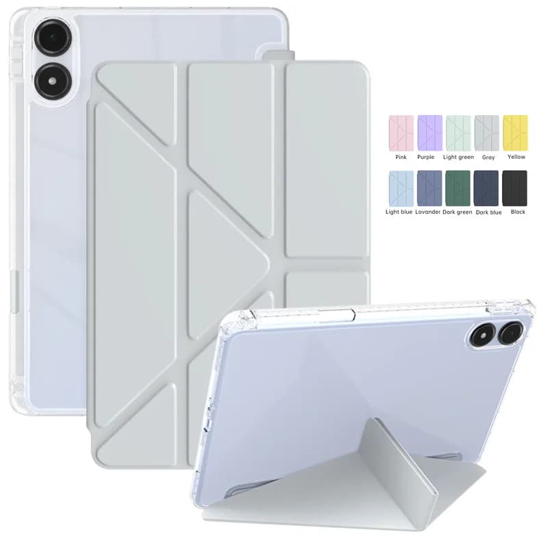 Fonda Per Redmi Pad Pro 12.1 Custodia Cover Acrilico Trasparente Duro Supporto Posteriore Smart Cover Per Xiaomi Poco Pad Custodia Con Portapenne