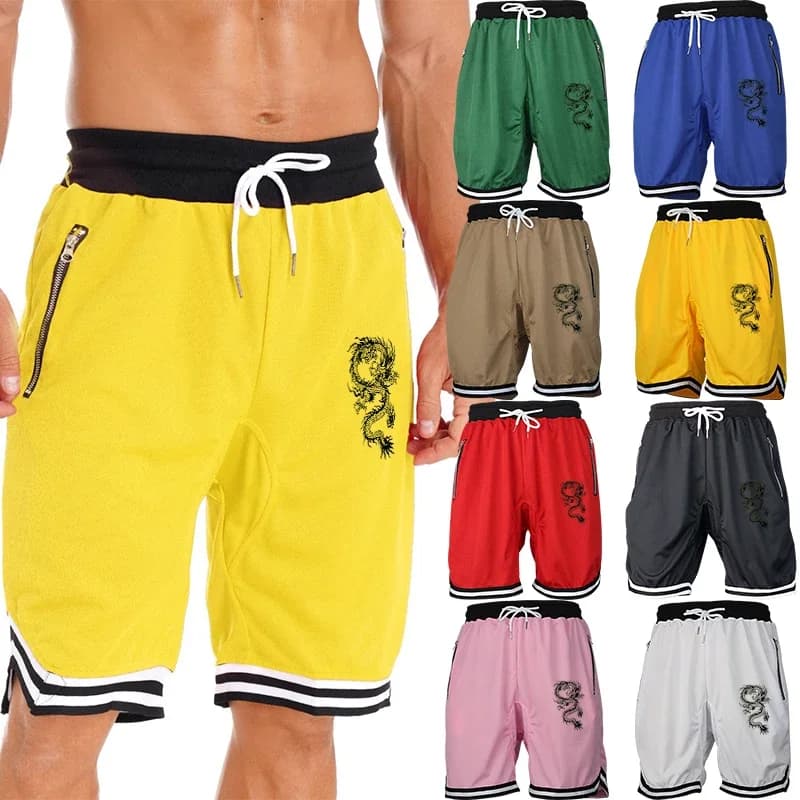 Pantaloncini da basket larghi da uomo: rete ad asciugatura rapida, ideali per American Ball e Summer Street Style