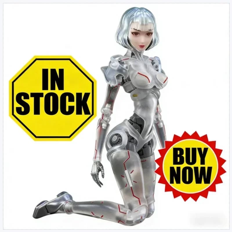 Nuova Action Figure Articolata 1/12 di Bone Workshop, Agente AI Lady con Corpo Meccanico Trasparente, Ornamento da Scrivania per Appassionati di Anime
