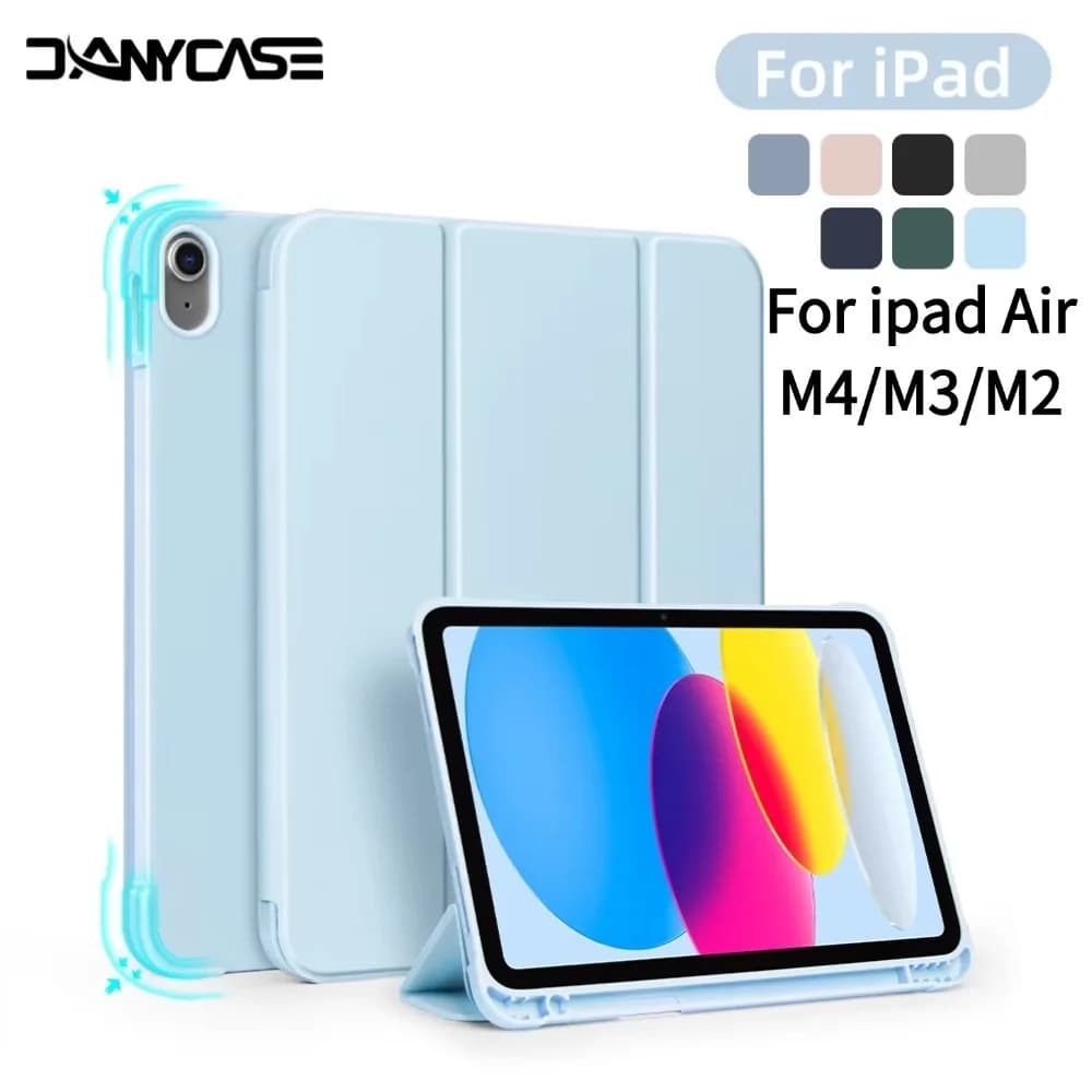 Custodia per iPad Air 11 pollici M4/M3 (2026/2025), per iPad Air 5/4 (2022/2020 5a/4a generazione 10.9 pollici), con supporto per Apple Pencil