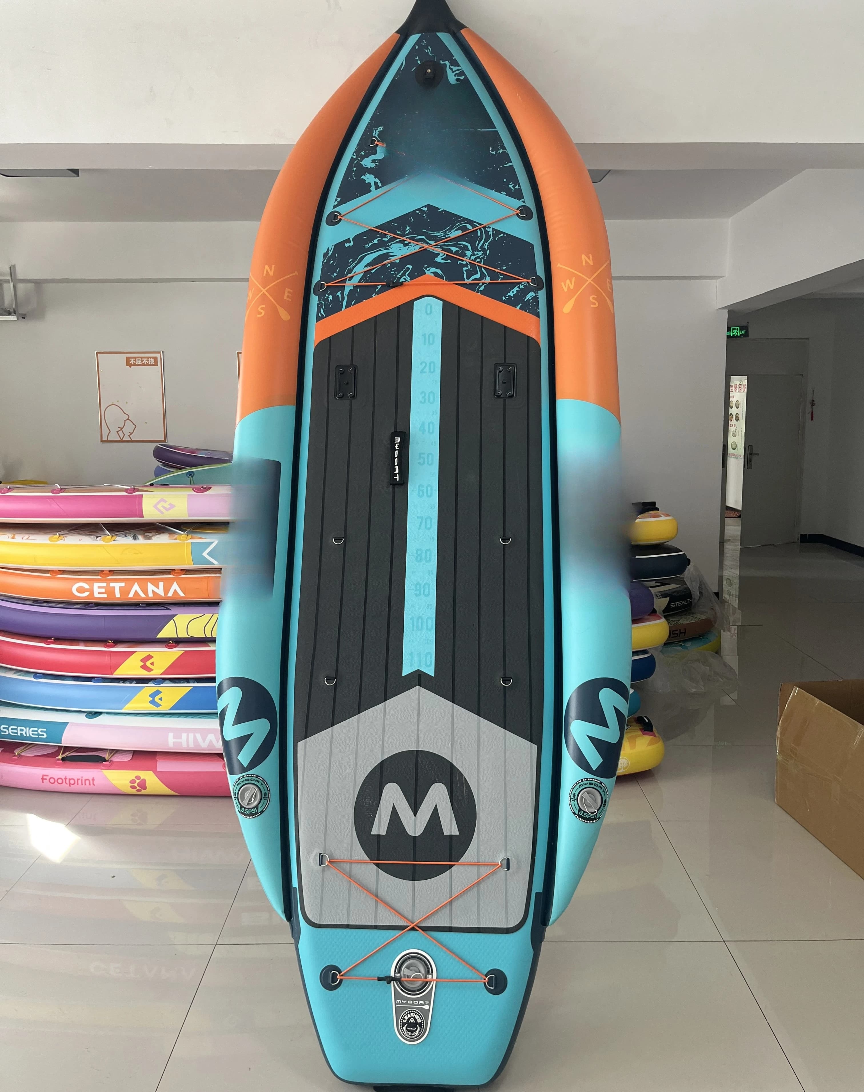 Pedale gonfiabile per kayak da pesca sull'oceano 2 persone Stand Up Paddle Fishing Canoa Barca da pesca