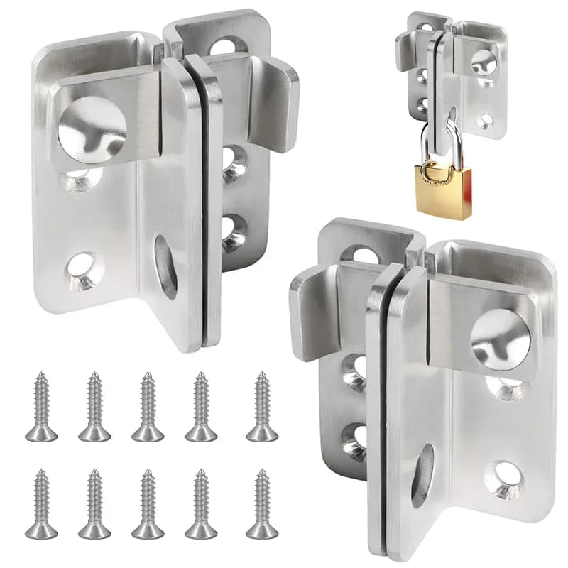 Chiusure per porte Punzonatura in acciaio inossidabile Guardaroba Porta di sicurezza Cancello Bullone Staffa di bloccaggio Hasp Bulloni per porte per mobili Serratura hardware