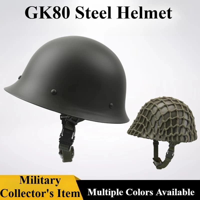 Casco in acciaio GK80 Casco antisommossa per appassionati militari Adatto per la guida in moto Addestramento tattico Live-Action CS