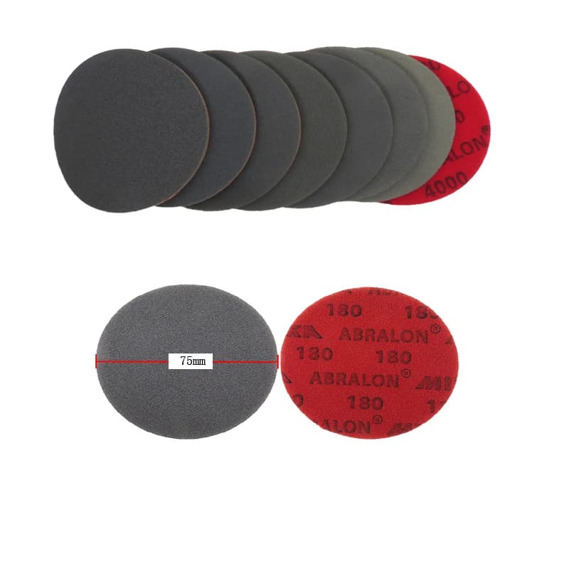 3 inch Mirka abrasive sponge disc 75 mm 20/50 reusable pieces wet or dry 1000/3000 # to polish automotive wood plaster metal