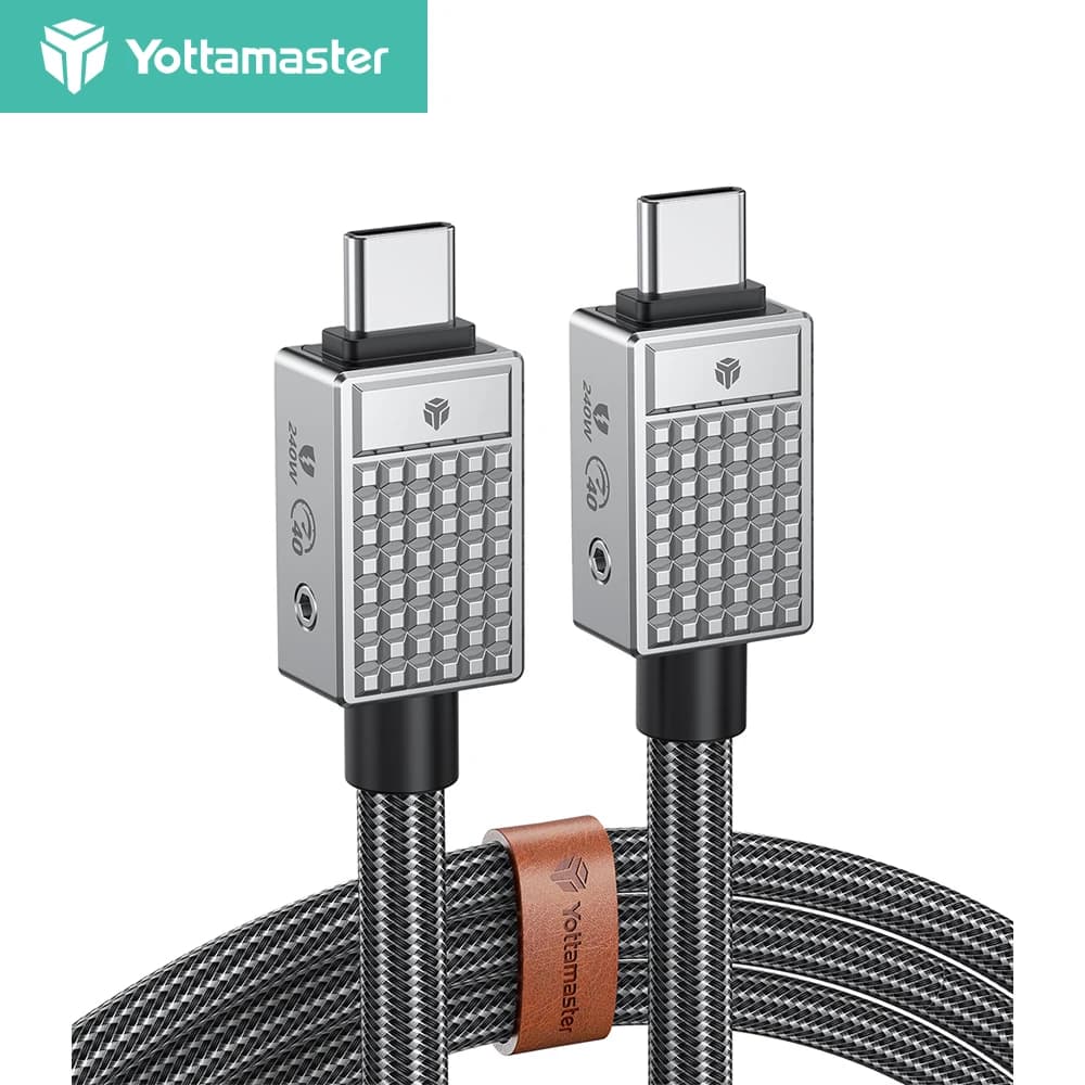Yottamaster 40Gbps cavo USB C Thunderbolt 4 240W ricarica rapida e cavo di sincronizzazione dati 8K @ 60Hz uscita Video per MacBook iPad Pro/Air