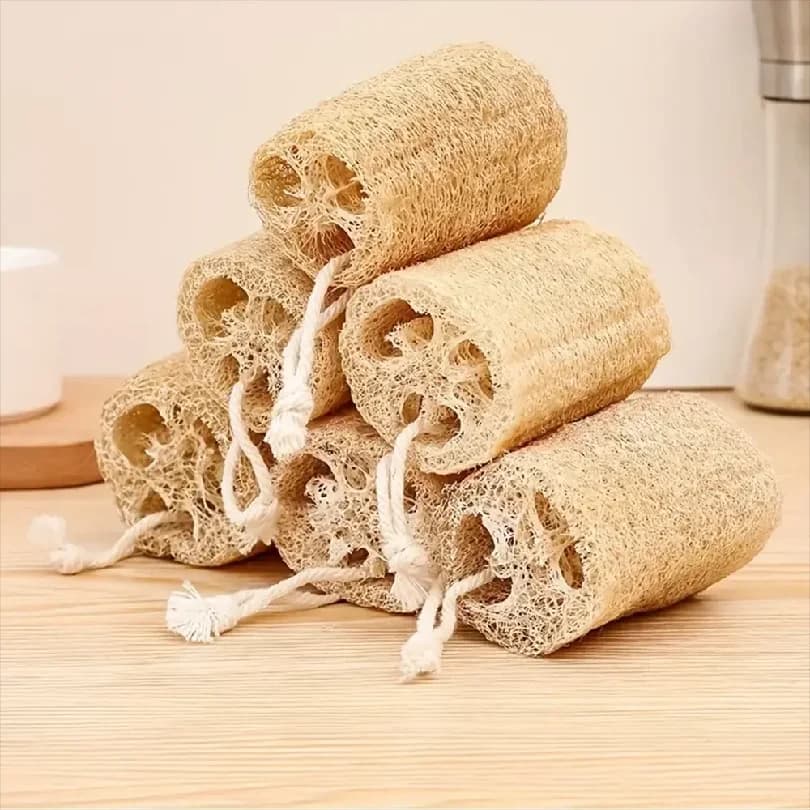 Spugna Esfoliante Naturale Egiziana per il Corpo, Loofah Egiziana per Doccia, Scrub Corpo per Donne e Uomini