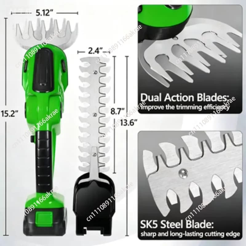for 24V Electric Cordless Brush Cutter Grass Hedge Trimmer Handheld Lawn Mower Pruning Shears