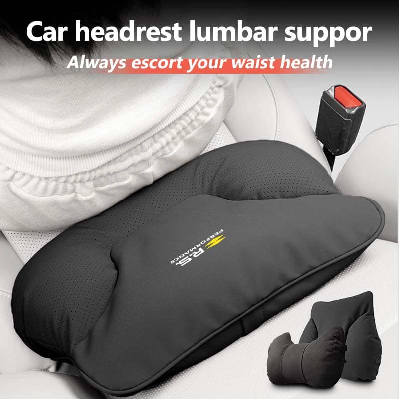 Car Headrest Lumbar Pillow Neck Waist Support Backrest Cushion For Renault RS Sport Megane 3 4 2 Clio 5 Line Sandero Scenic