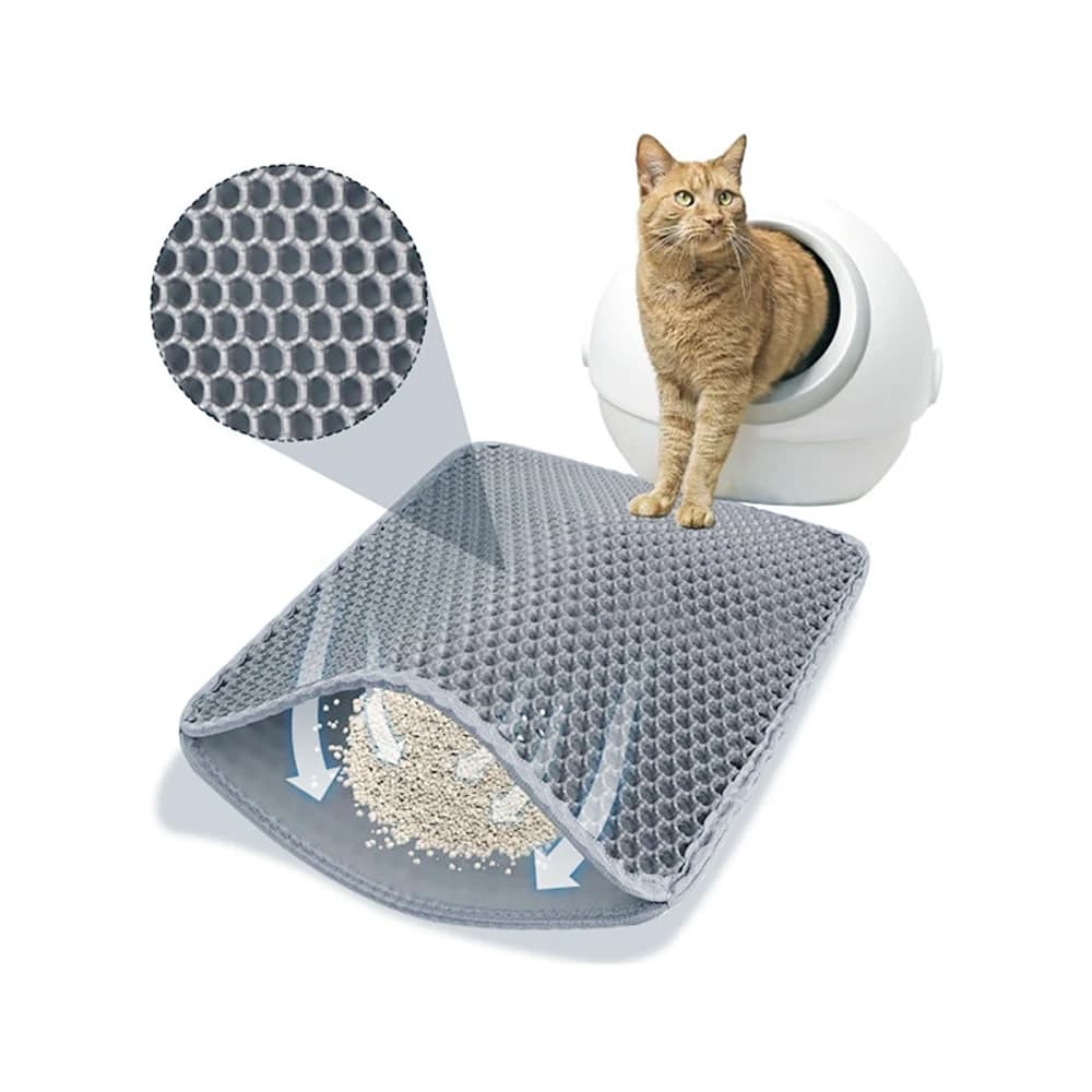 Cat Litter Mat Double Layer Pet Non Slip Big Pet Litter Box Filter MatWear Resistant Waterproof Anti-slip Cat Litter Mat Pet