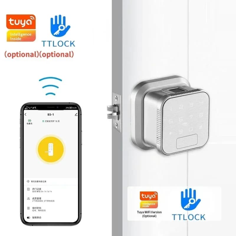 Tuya WIFI APP Unlcok Smart Fingerprint Lock TTLOCK BLE Serratura elettronica Impronte digitali Password Card Chiave NFC APP Sblocco remoto