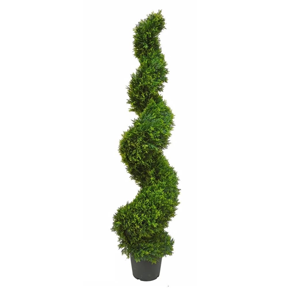 Albero di cipresso artificiale delle piante verdi topiaria di bosso di cedro di resistenza UV per interni ed esterni