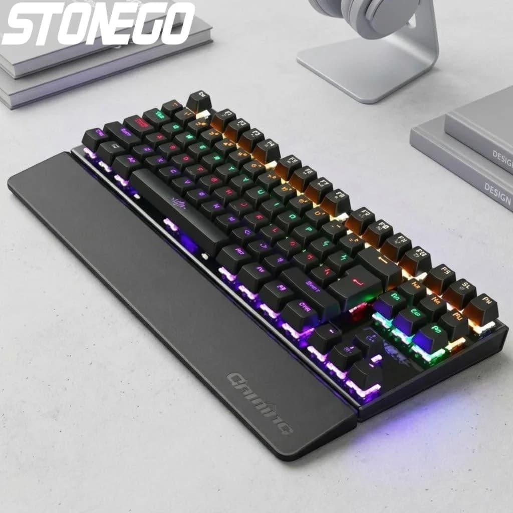 Tastiera da Gaming USB Cablata con 26 Tasti Anti-ghosting e Retroilluminazione LED per Giocatori
