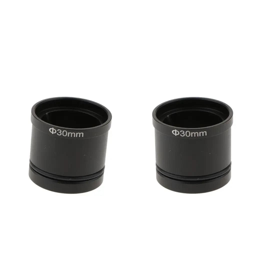 Adattatore per Montaggio Oculare Microscopio da 23,2mm a 30mm, Anello di Conversione in Metallo Nero per Uso Stereoscopico e Biologico