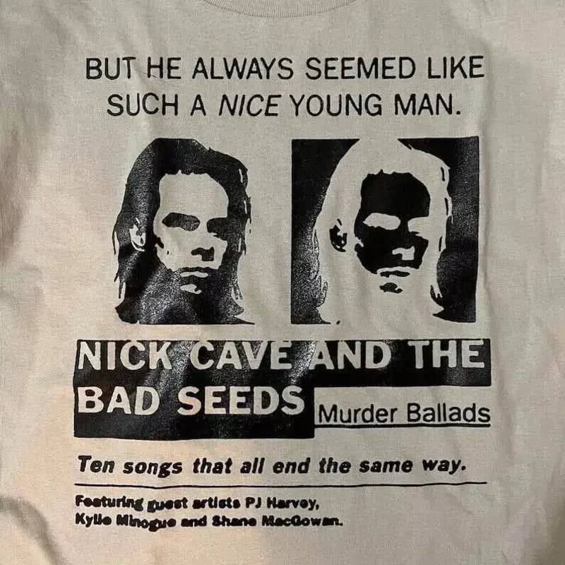 Nick Cave And The Bad Seeds Murder Ballads T shirt Full Size S 5XL