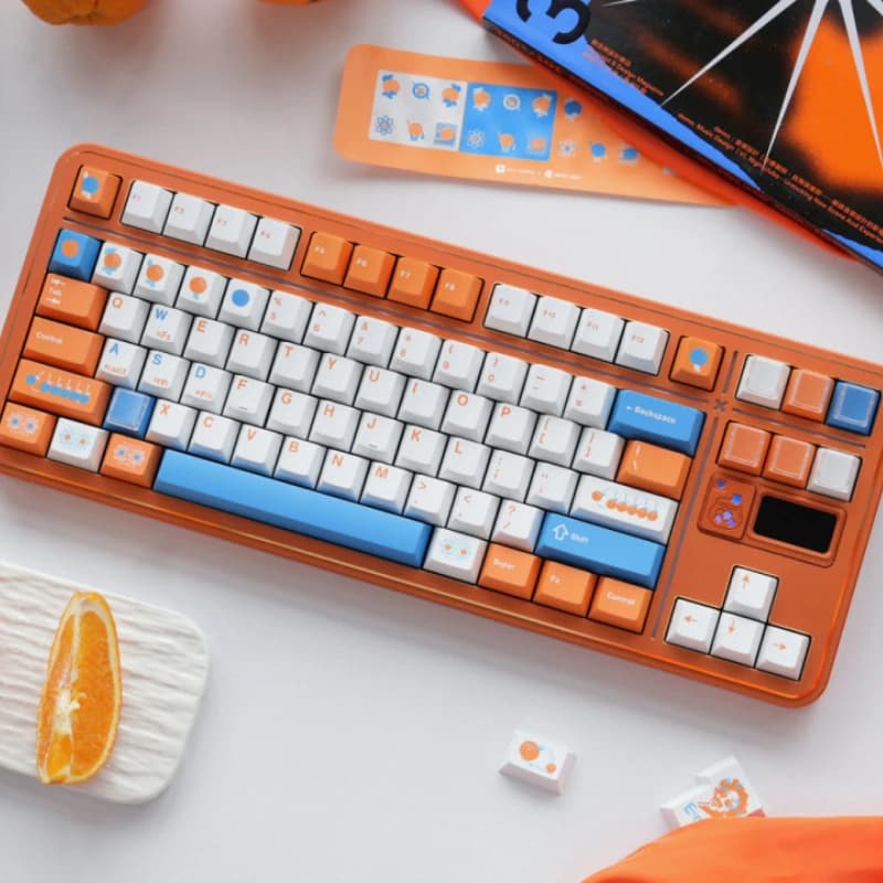 Key Kobo Citrus Relativity Keycaps Set Custom ABS Cherry Profile 1.5mm Keyboard Caps UV Cap for Mechanical Keyboard Accessories