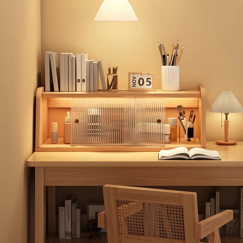 Organizzatore di libri antipolvere da tavolo vicino al muro Scaffale da scrivania Armadietto multifunzionale per biblioteca per studenti Mobili per la casa