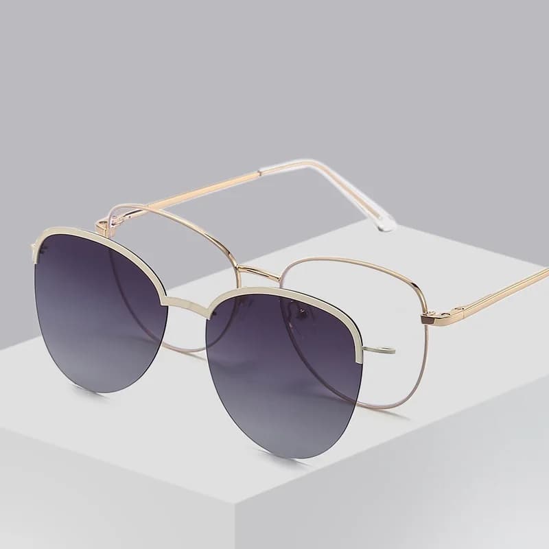 COHK 2 In 1 Donne Personalizzate Cat Eye Occhiali Da Sole Polarizzati Progettista di Marca Occhiali Da Sole Magnetici Per Le Donne Shades Occhiali Femminili UV400