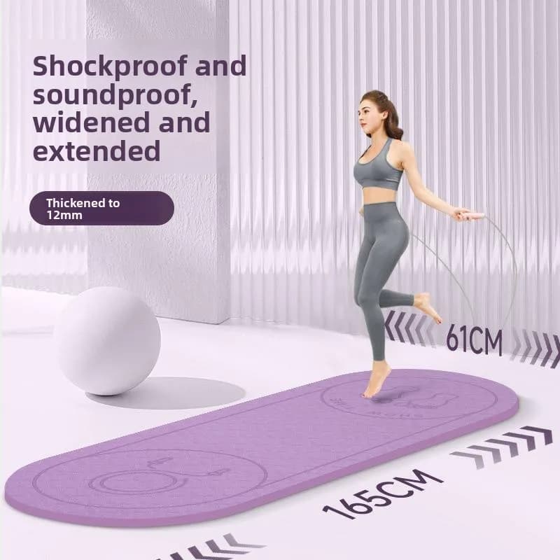 Tappetino TPE per Salto con Corda, Tappetino Silenzioso per Fitness Indoor, Yoga, Riduzione del Rumore, Assorbimento degli Urti, Attrezzatura per Palestra Domestica