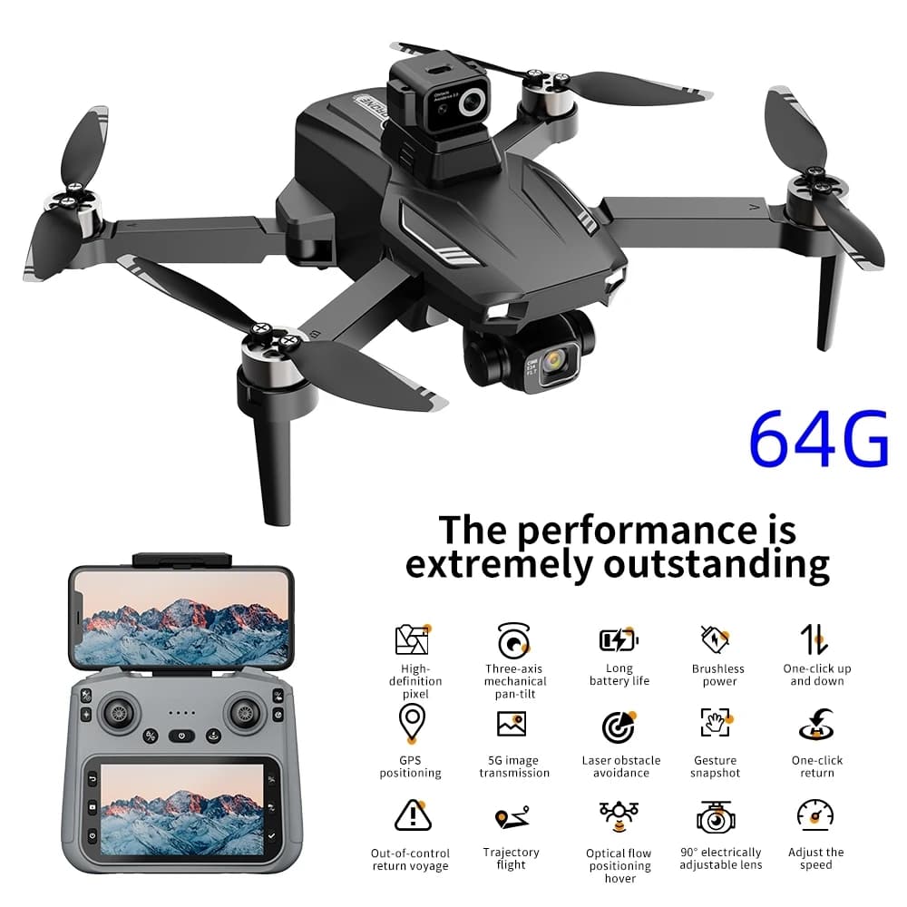 Drone With 4K Professional Camera 360° Laser Obstacle Avoidance GPS 5gHD Image Transmission ESC Camera Mini Drone Aerial Vehicle