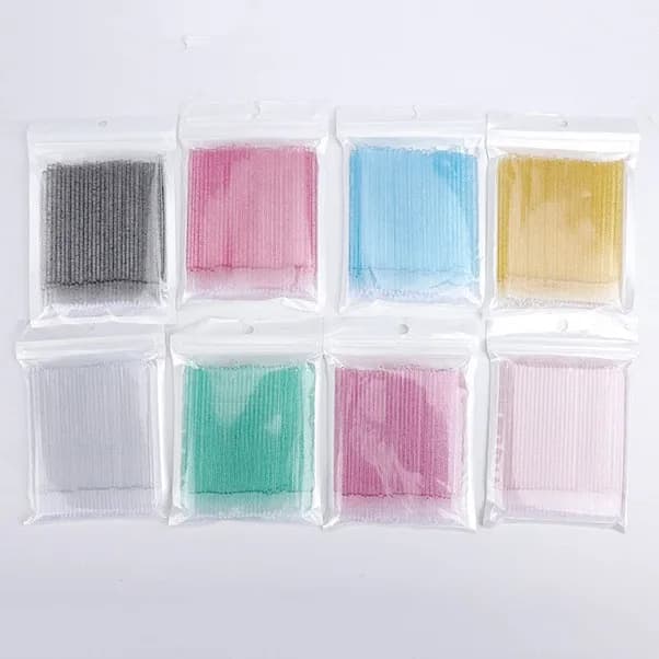 100pcs Individual Removing Makeup Brush Eyelashes Microbrush Beauty Clean Tools Eyelash Cleaning Brushes Micro Cotton Swab