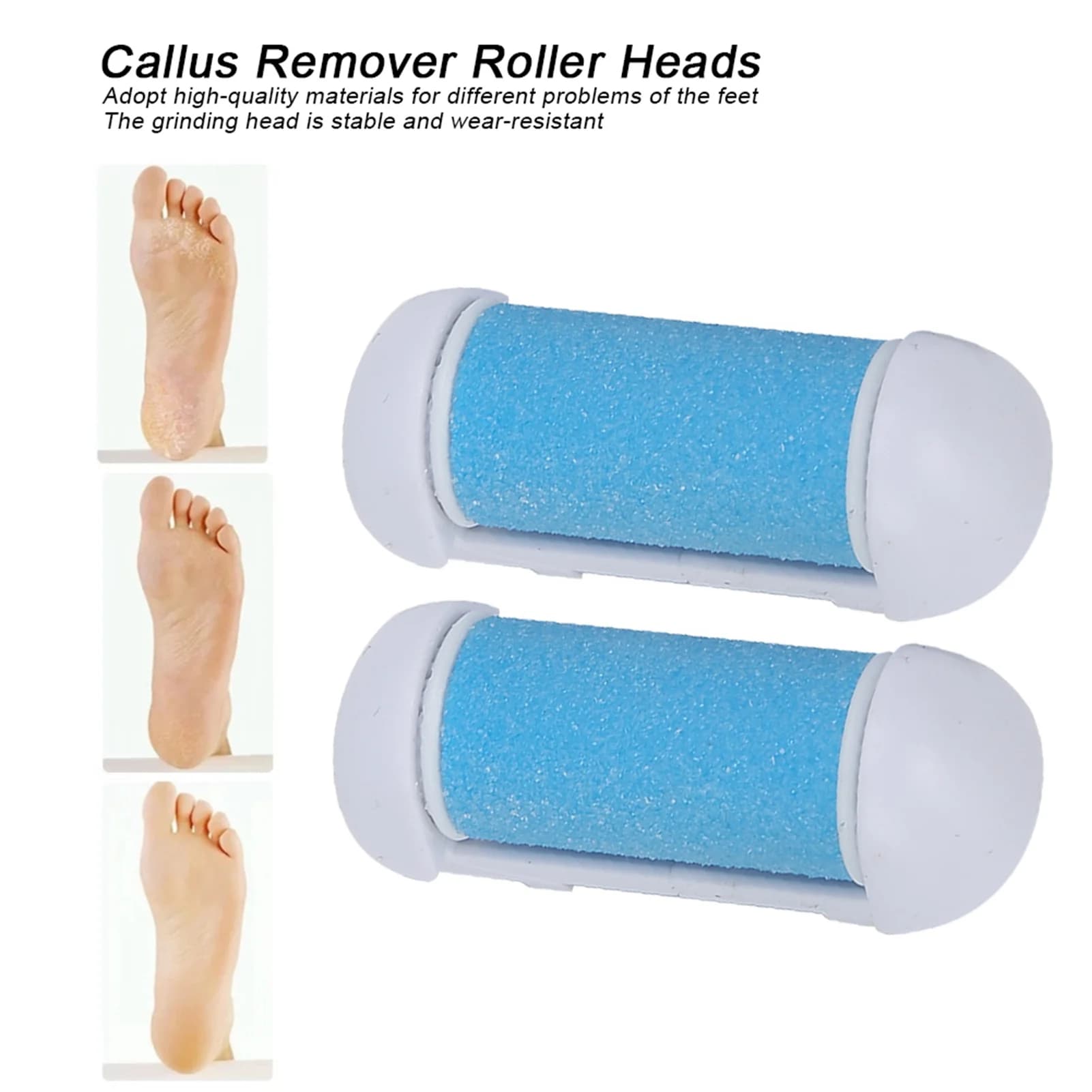 Callus Remover Roller Heads Foot File Roller Head Replacement Electric Peeling Pedicure Callus Remover Accessories