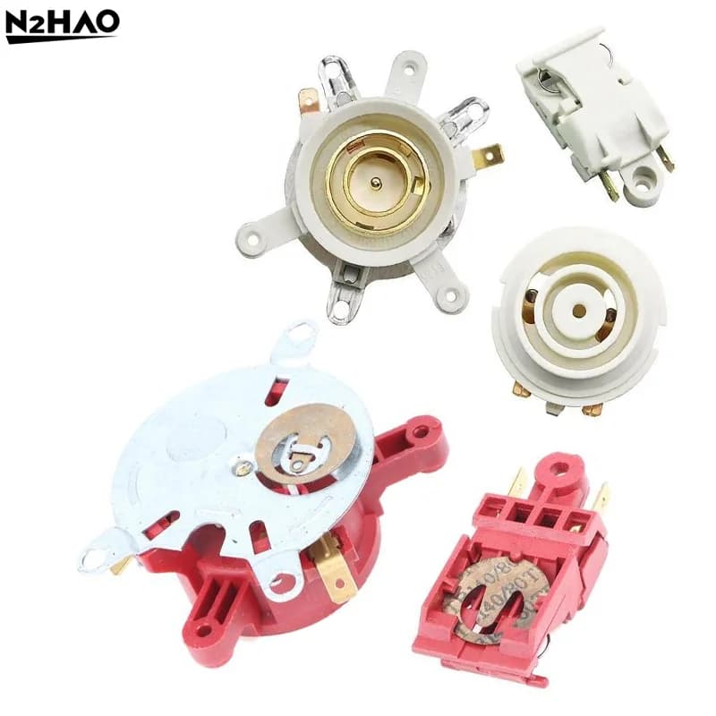 Set Nuovo Termostato Elettrico Rosso/Bianco per Bollitore, Connettore Interruttore Temperatura, Presa Accoppiatore, Accessori Domestici
