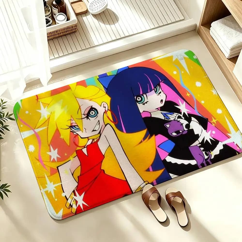 CUTE P-Panty Stocking with Garterbelt Soft Absorbent Decorative Floor Mat for Bathroom Entryway Living Room