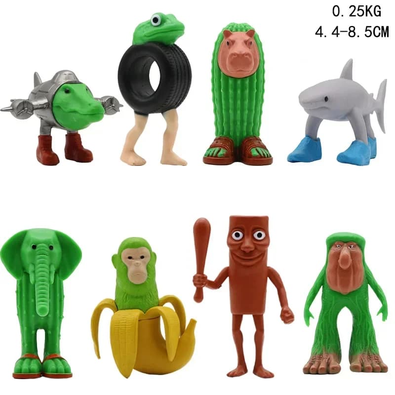 Shark Figurine Tungtungsahur Figure Funny Doll Desktop Decoration Tralalero Tralala Figure Articulated Movable 3D Printed Toy