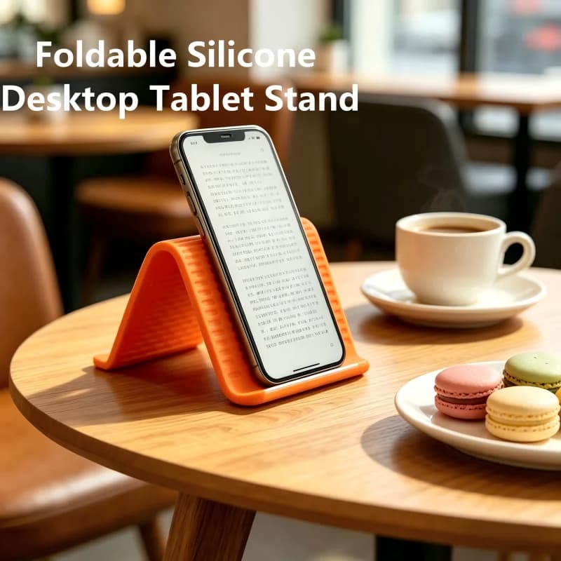 Supporto da scrivania pieghevole creativo, supporto per telefono portatile in silicone flessibile, pieghevole liberamente in qualsiasi forma per telefono, tablet, laptop