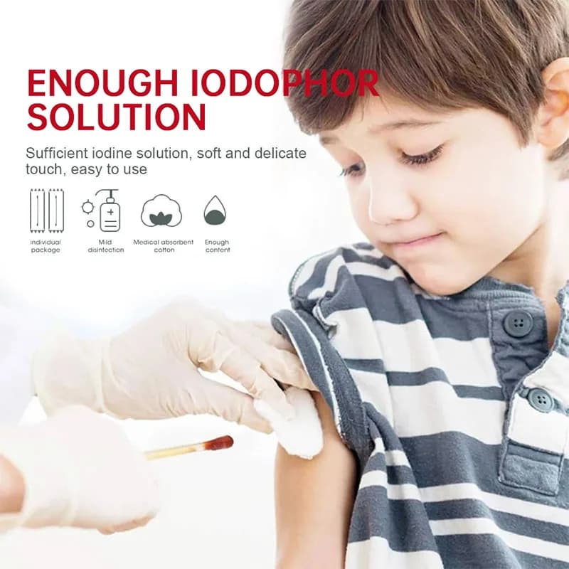 50/150 Pz Gruppo Alcol Medico Usa E Getta Di Emergenza Tampone di Cotone Iodio Disinfezione Tampone Kit di Primo Soccorso Per Bambini Per Adulti Per La Casa