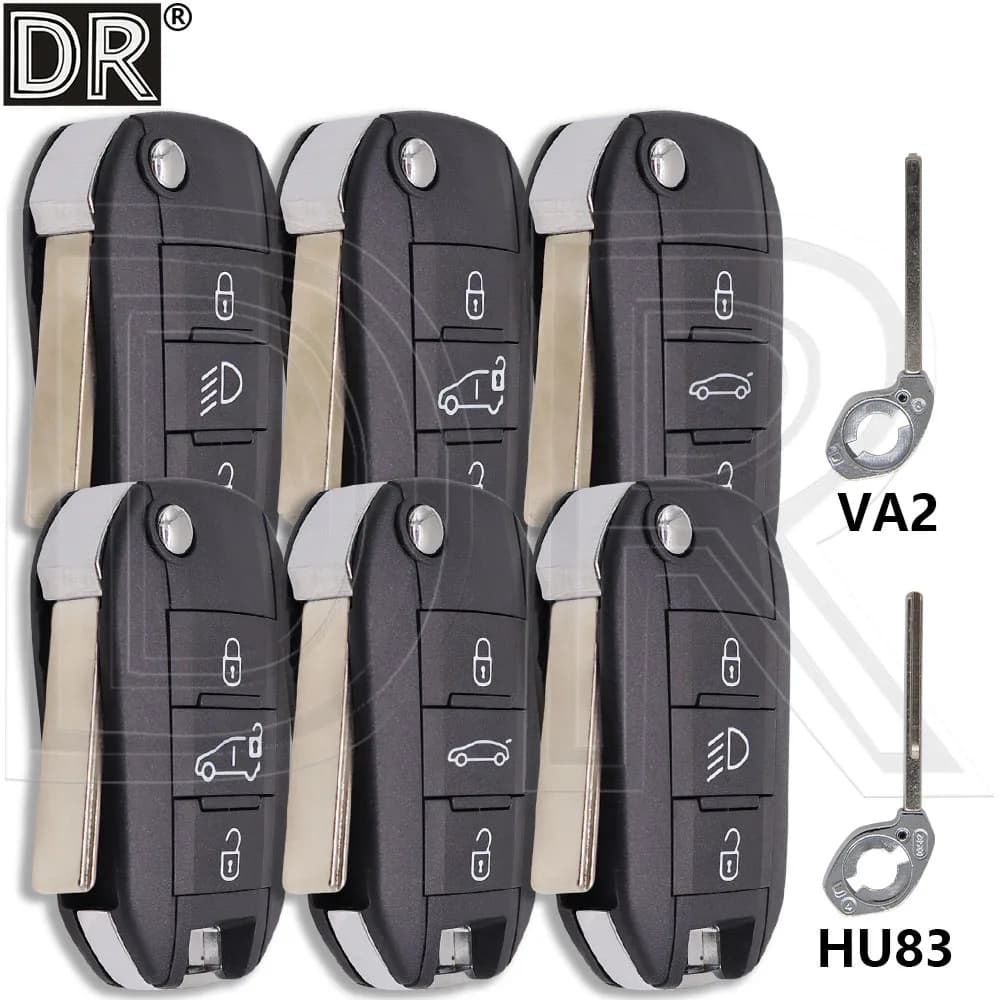 Grande Sostituzione Flip HU83/VA2 Lama Chiave A Distanza Dell'automobile Borsette Caso Per Peugeot 208 308 3008 508 5008 Citroen C3 C4 C4L Elysee Opel