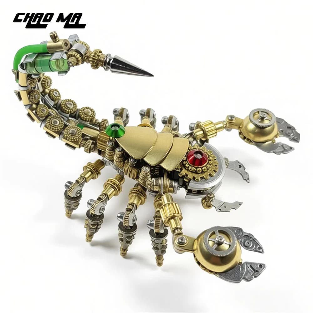 Kit modello 3D in metallo a forma di scorpione da assemblare, giocattolo da scrivania steampunk, puzzle meccanico, regalo di compleanno fantastico per ragazzi