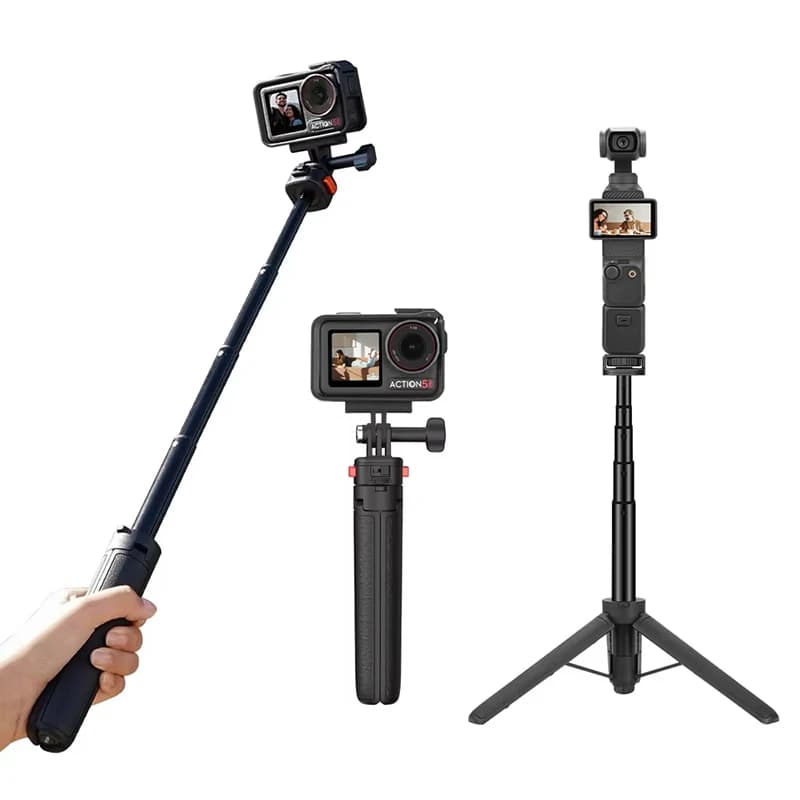 MT-08 Mini treppiede Selfie Stick in lega di alluminio con vite da 1/4 di pollice Supporto per pattino freddo Girevole a 360 gradi Capacità di carico di 600 g