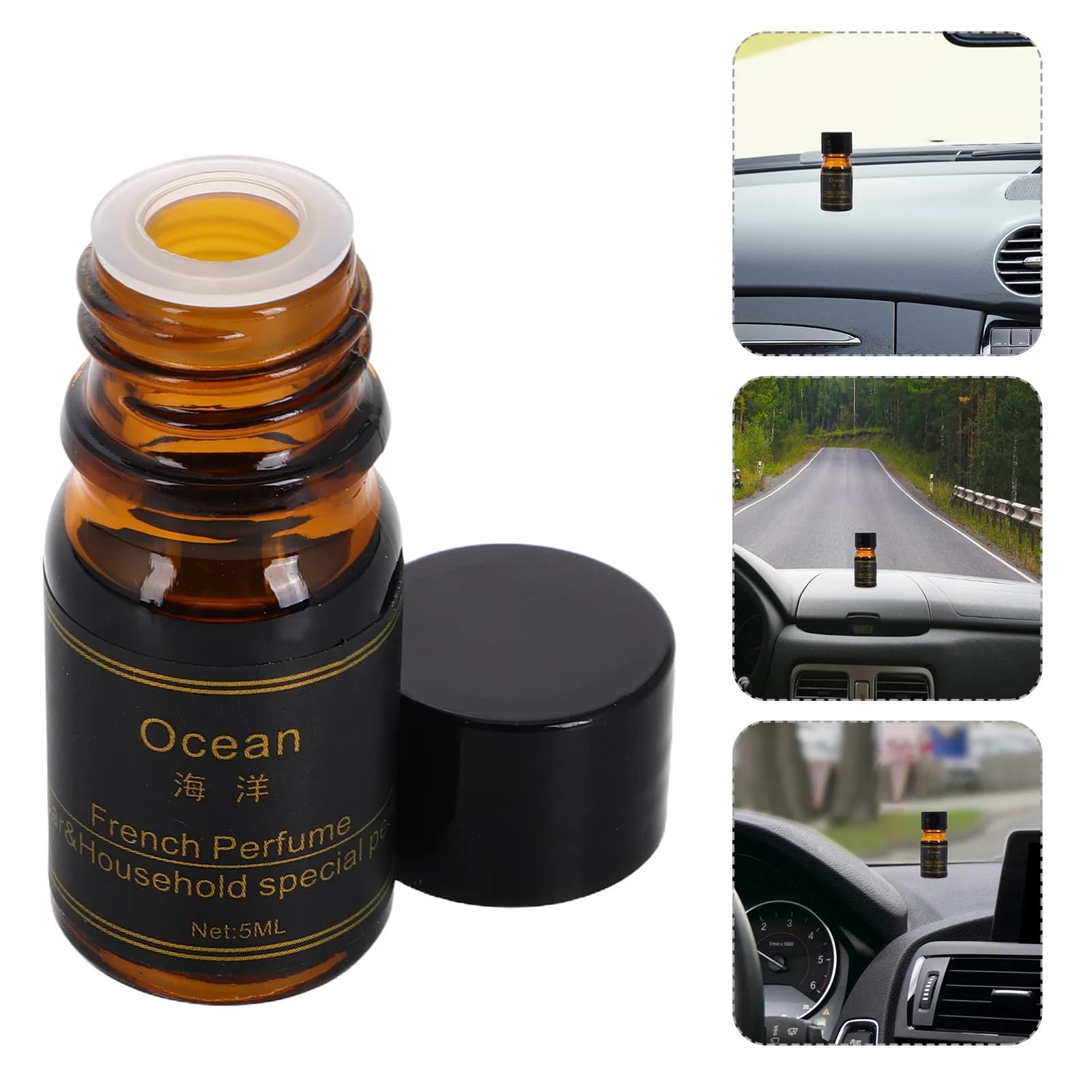 5Ml Car Aromatherapy Perfume Refill Essential Oil for Air Freshener Diffuser Odor Eliminating Natural Fragrance Car Freshener