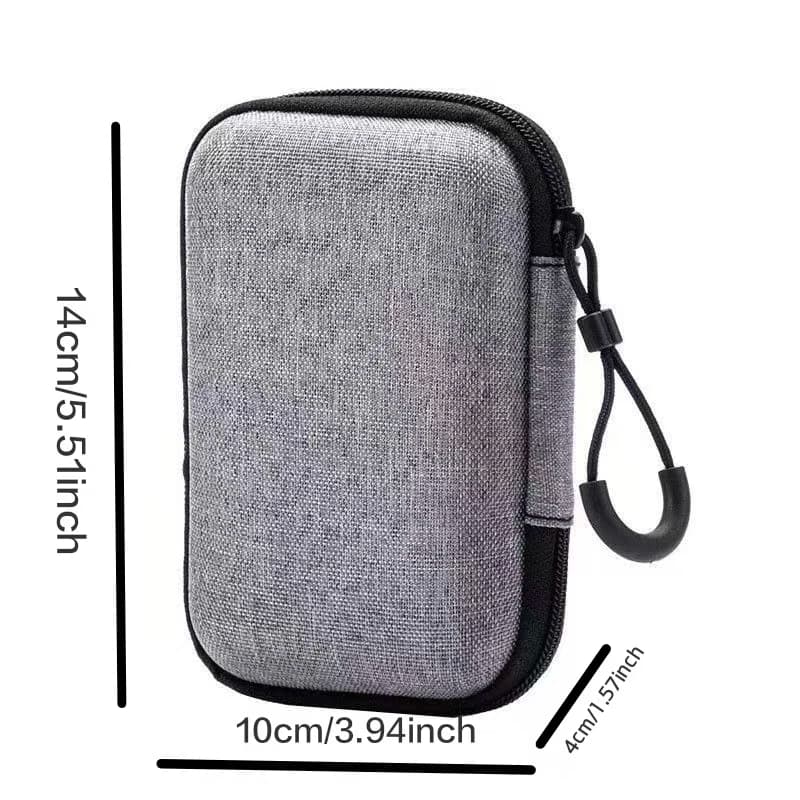 Borsa di archiviazione digitale portatile, power bank, cuffie, cavo dati, testa di ricarica, guscio rigido, impermeabile, multifunzionale