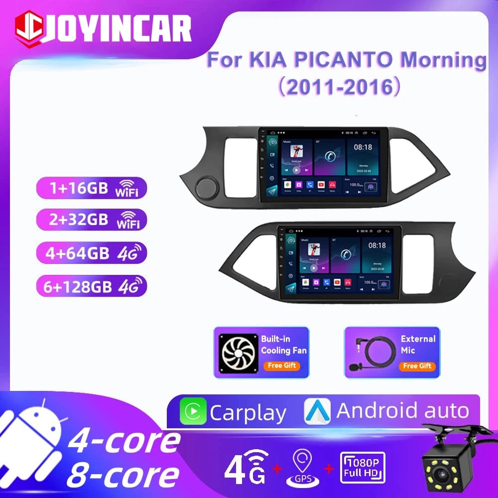 Android 13 autoradio tutto in uno per KIA PICANTO Morning 2011-2016 DSP navigazione GPS WIFI CarPlay Auto Stereo Multimedia Player