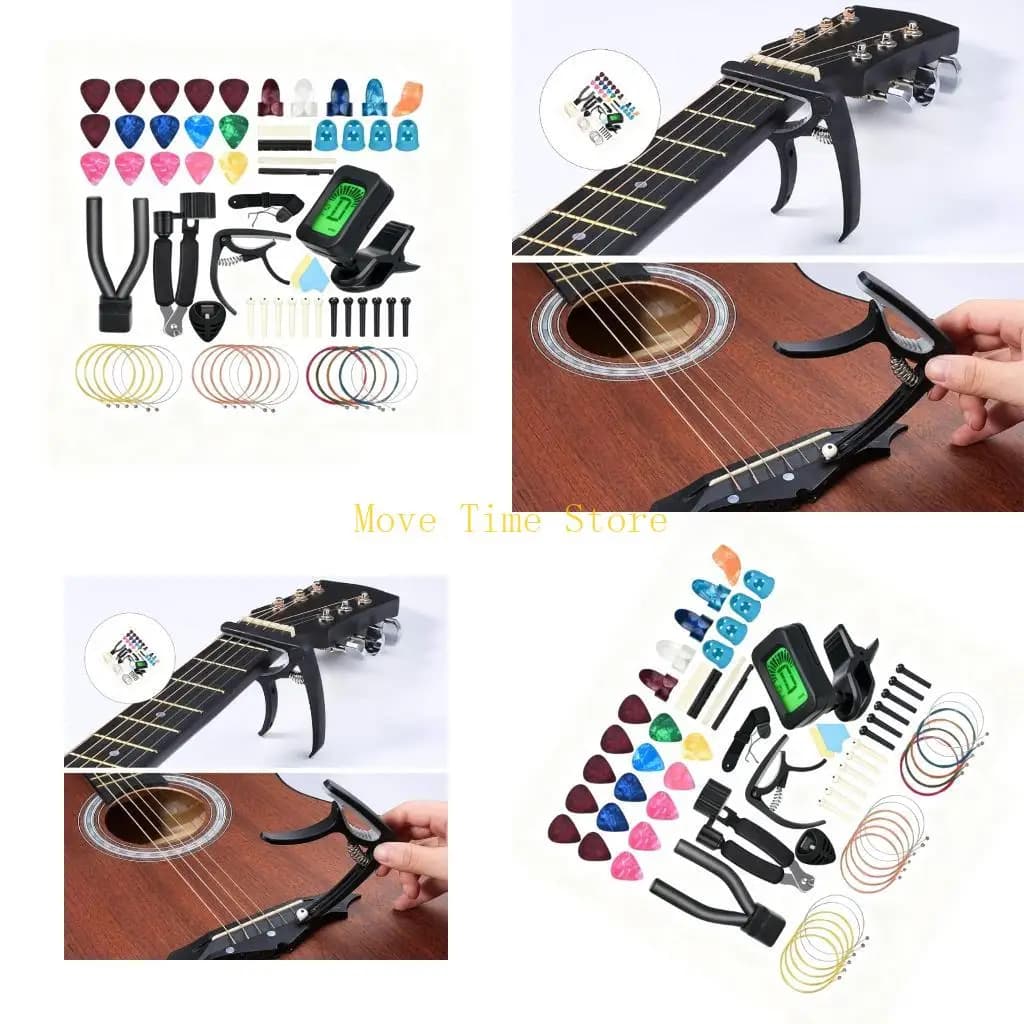 Guitar accessories 92ME Plettri for guitar, capotasto, tuner, guitar strings, bone bridge ropes,
