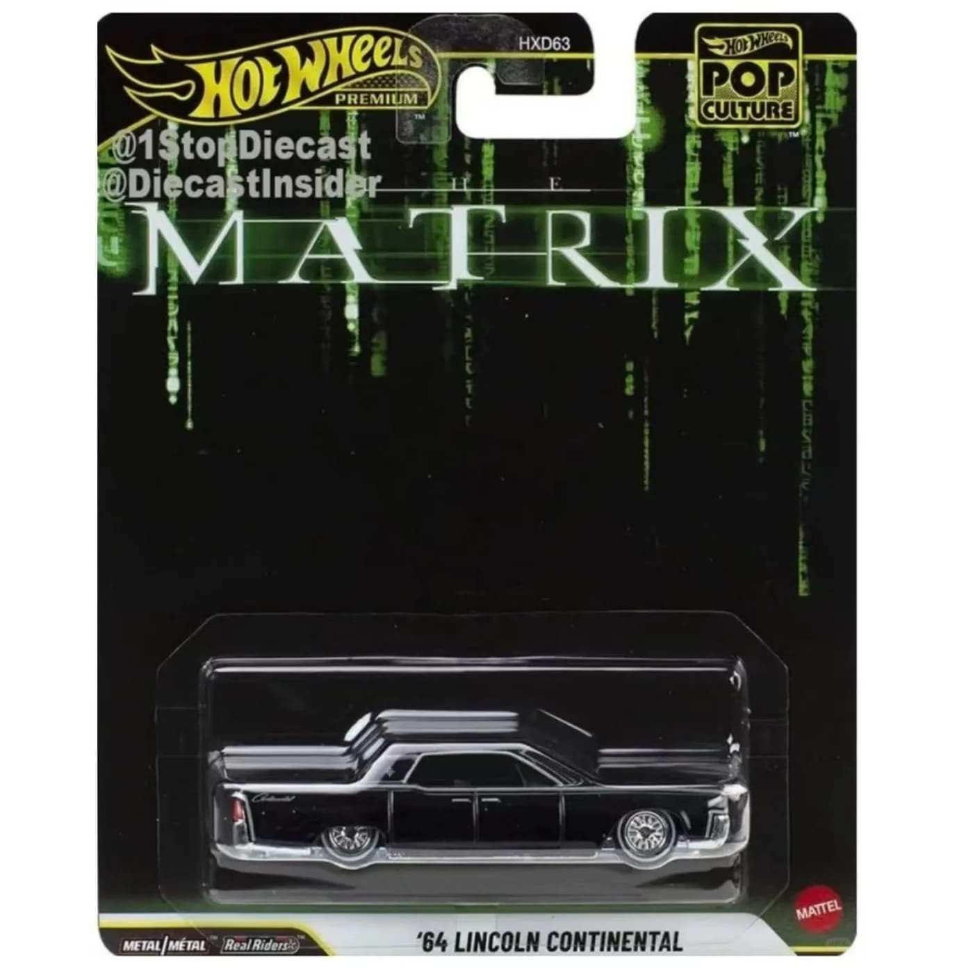 Originale Hot Wheels Premium Cultura Pop MATRIX '64 LINCOLN CONTINENTAL 1/64 HotWheels Miniature Auto Pressofuso Modello di Auto Hotweheel