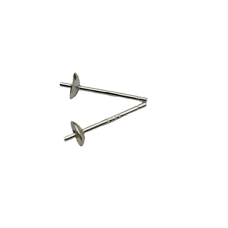 Right Road Nuovo 12 paia/pacco Vassoio per orecchini di perle placcate in argento di fascia alta Accessori per gioielli fai da te Materiali all'ingrosso