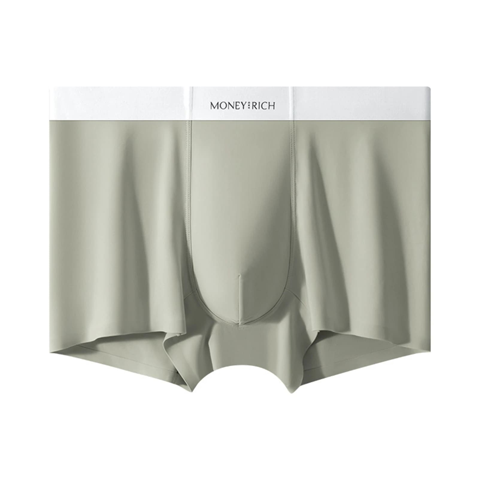 Men's Seamless Boxer Briefs High-End Ice Silk Underwear Summer Thin Breathable Antibacterial Shorts Underpants Flat-angle Pants