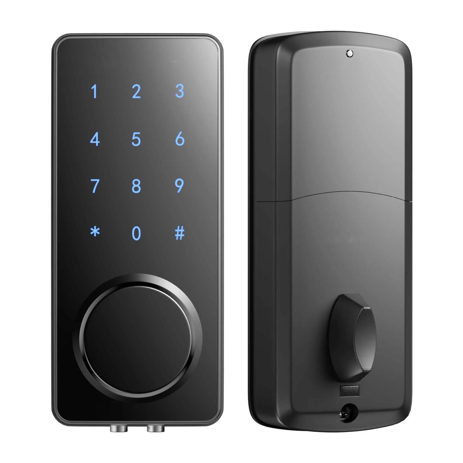 TTlock APP Smart Lock Serratura per porta con catenaccio senza chiave con tastiere Serratura automatica con telecomando elettronico biometrico per impronte digitali